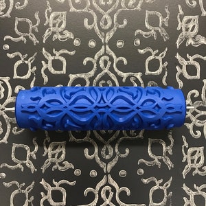 Moroccan Damask Pattern - Stamping Paint Roller - 7" Decorative Art Roller