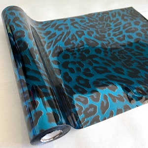 Metallic  Foil - Blue Cheetah - Transfer Sheet Roll