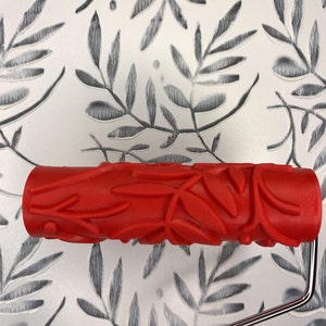 Artsy Leaf Pattern Decorative Patterned Paint Roller 