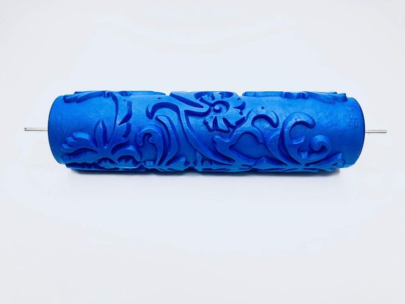 7 Decorative Art Roller Stamping Paint Roller Serenity Damask Pattern