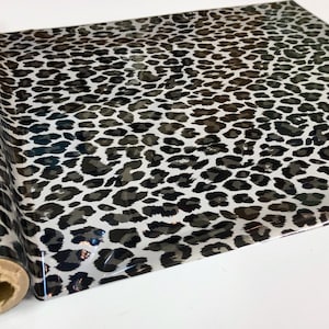 Metallic  Foil - Wild Leopard Spots - Large Silver - Transfer Sheet Roll