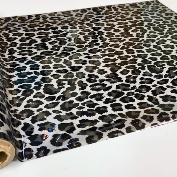 Metallic  Foil - Wild Leopard Spots - Large Silver - Transfer Sheet Roll