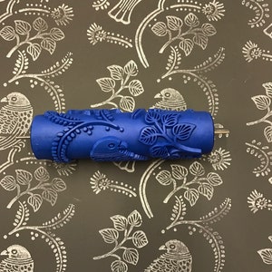 Bird of Paradise Pattern - Stamping Paint Roller - 7" Decorative Art Roller