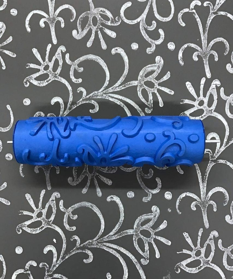 Sweet Pea Pattern Stamping Paint Roller 7 Decorative Art Roller