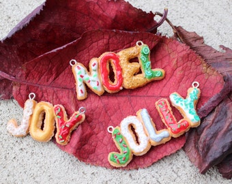 Christmas donut pendants