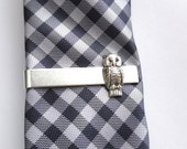 Silver Owl Tie Clip, Tie Bar, School Teacher, Professor, Fall, Autumn, Men, Wedding, Father 39 s Day, School, Wise, Halloween