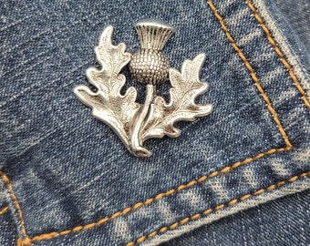 Small Thistle Scottish Lapel Pin / Brooch, Choose Your Finish, Tie Tack, Small Brooch, Woodland, Rustic, Garden Wedding, Forest, Summer/Fall