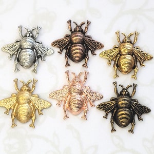 Tiny Bee Lapel Pin / Brooch, Choose Your Finish, Tie Tack, Tiny Brooch, Beekeeper, Honey Bee, Bumble Bee, Queen Bee, Garden Wedding