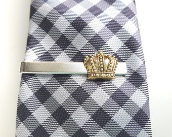 Gold Crown Tie Clip, King's Crown, Kingdom, Royalty, Your Majesty, Victorian, UK, Fantasy, Wedding, Groom, Best man, Kingdom Hearts