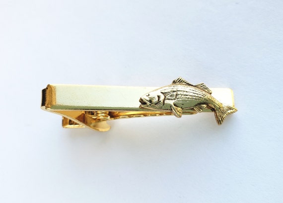 Gold Fish Tie Clip, Bass, Fishing, Gifts for Men, Outdoorsman, Fisherman,  Groom, Best Man, Men, Fathers Day, Lake, River -  Canada
