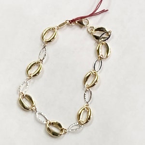 White And Yellow Gold Bracelet