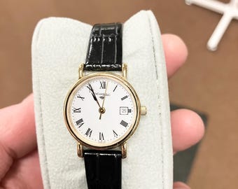 DeGrandpre Jewelers Women's Gold Tone Watch Leather Strap