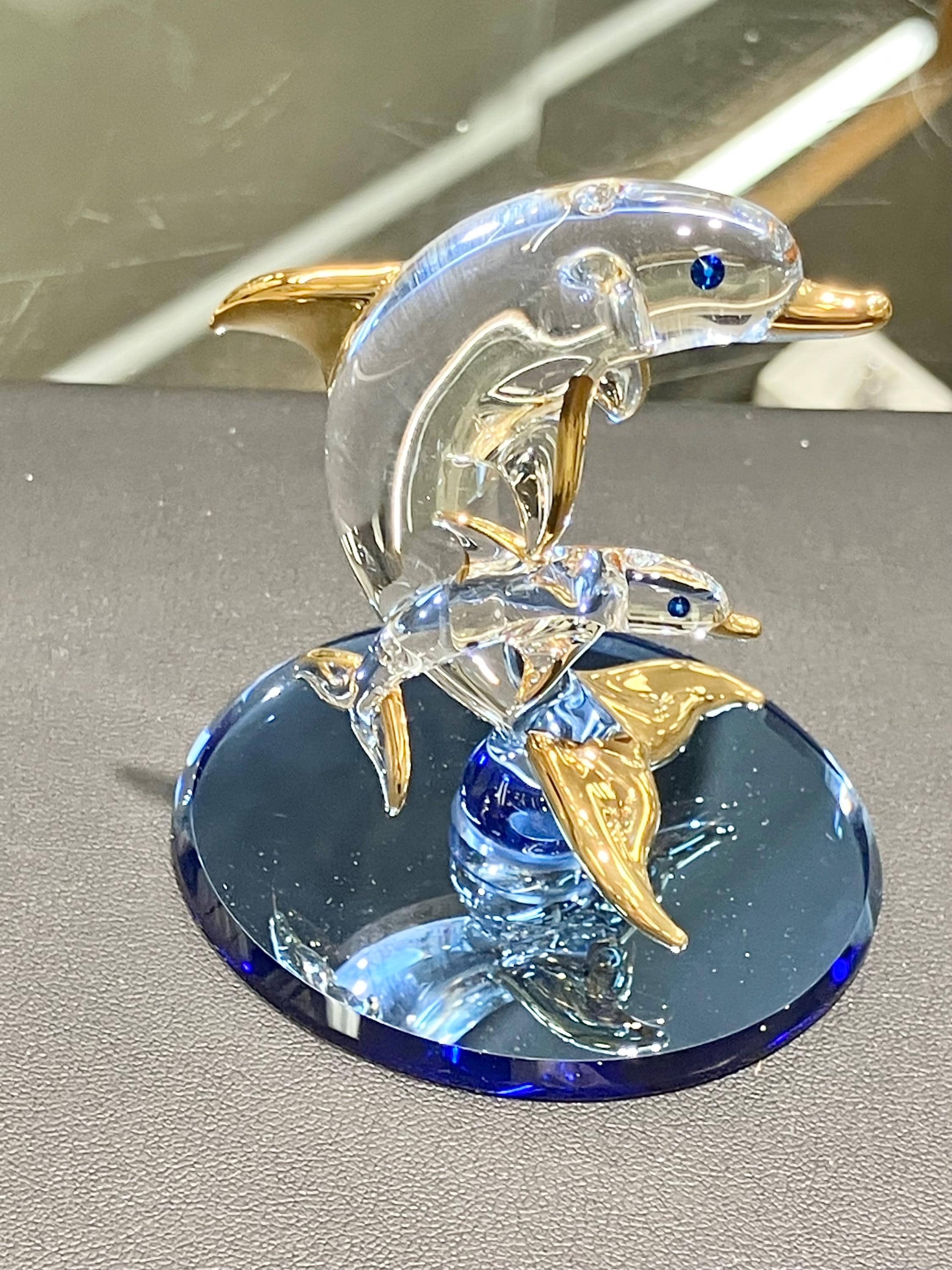 Swarovski Crystal Figurines Dolphin - Etsy