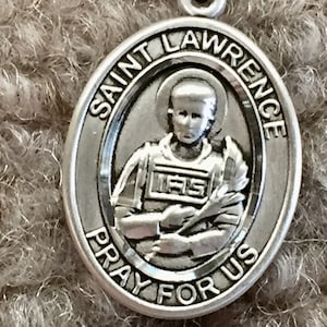 Saint Lawrence Silberanhänger mit 18-Zoll-Kette