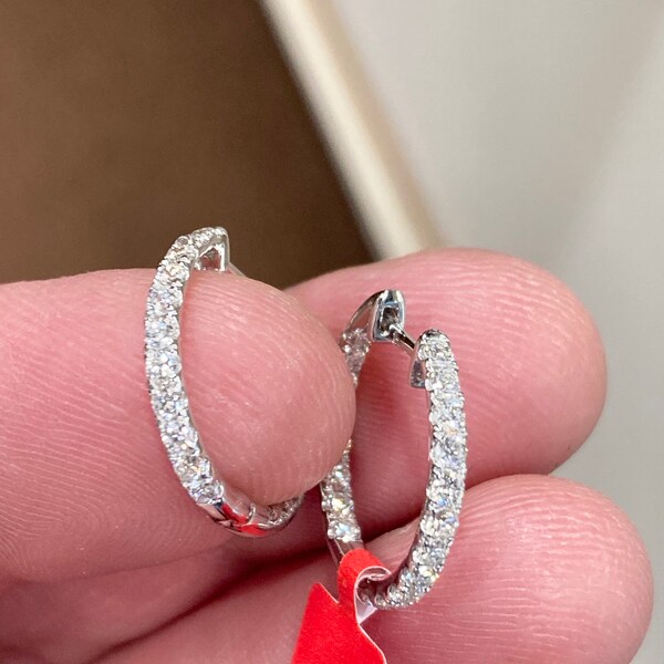 Lab Created Diamond Earrings Etsy