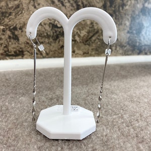 Long Silver Dangle Earrings