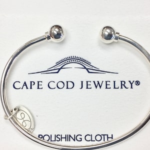 Cape Cod Sterling Silver 7 Inch Cuff Bracelet With Polishing Cloth