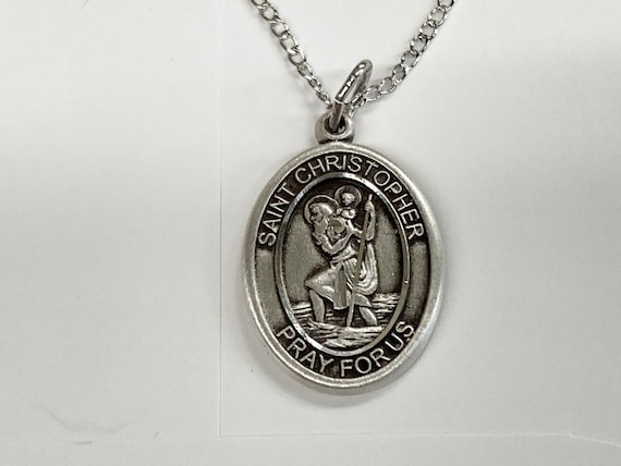 Buy Saint Christopher Silver Pendant With Chain Online in India Etsy