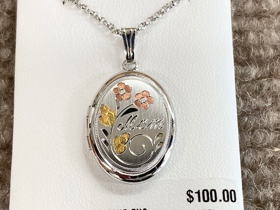 Silver Mom Locket With Chain - Etsy