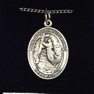 Saint Joseph Of Cupertino Silver Pendant With Chain