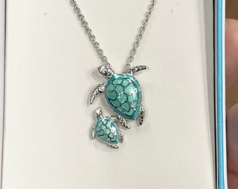 Turtles Silver Adjustable Pendant