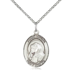 Saint Bruno Silver Pendant And Chain