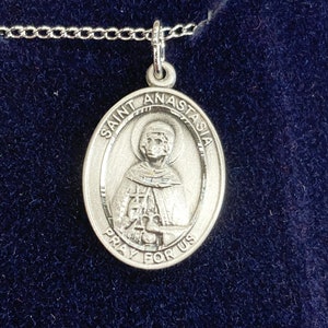 Saint Anastasia Silver Pendant And Chain
