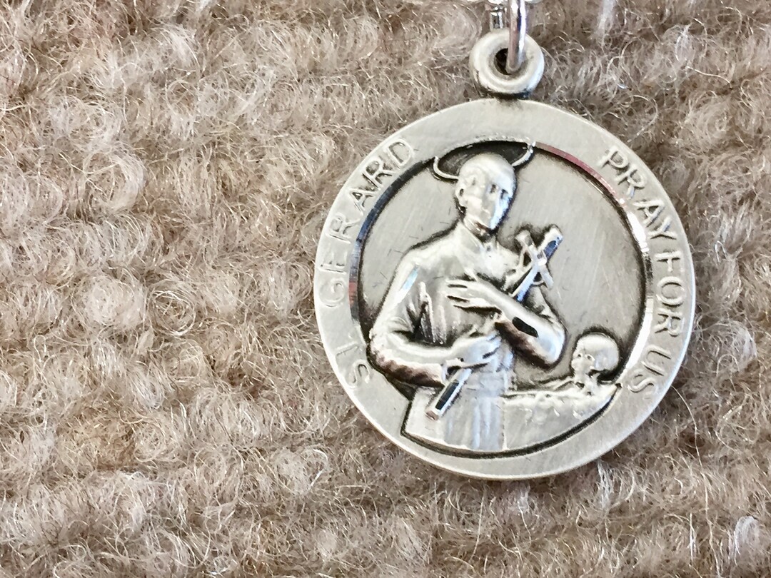 Saint Gerard Silver Medal and Chain - Etsy