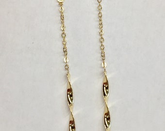 14K Yellow Gold Dangle Earrings