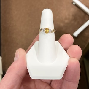 Yellow Sapphire And Diamond 14K Yellow Gold Ring