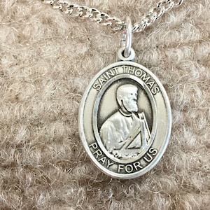 Saint Thomas The Apostle Silver Pendant And Chain