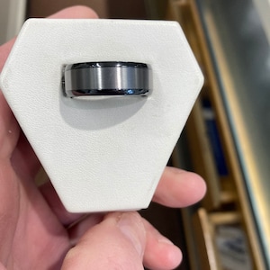 Tantalum With Black Zirconium Wide Wedding Ring