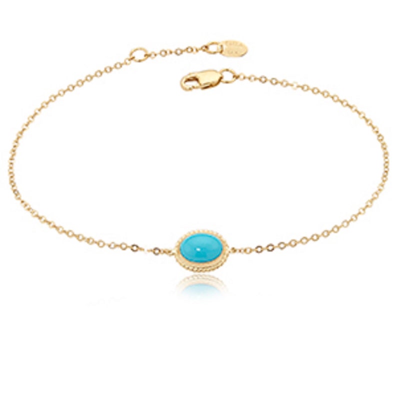 Turquoise Gold Adjustable Bracelet
