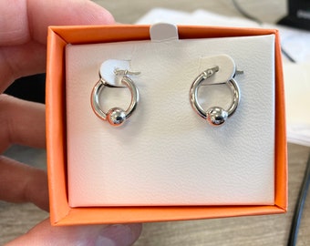 Silver Cape Cod Hoop  Earrings