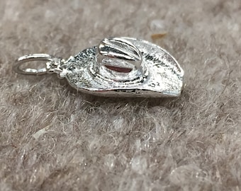 Silver Cowboy Hat Charm