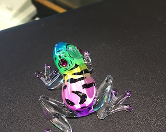 Frog Glass Figurine