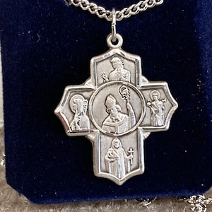 Irish Five Way Devotion Medal With Chain