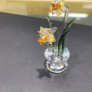Daffodils Crystal Figurine
