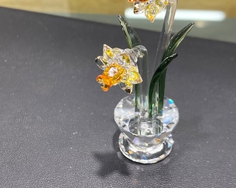 Daffodils Crystal Figurine