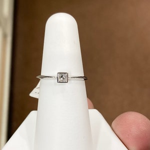 Prinzessin geschnitten Diamant Verlobungsring Weißgold
