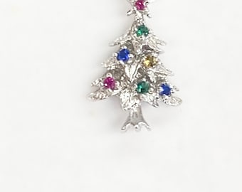 Encanto del árbol de Navidad de plata