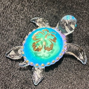 Sea Turtle Aloha Glass Figurine