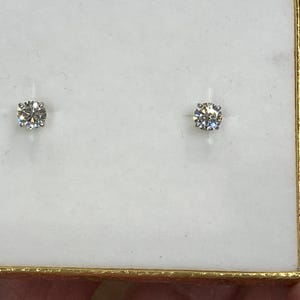 Natural Diamond Stud Earrings White Gold 0.74 Carats