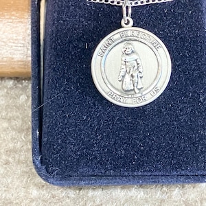 Saint Peregrine Silver Pendant And Chain