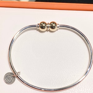 Cape Cod Silver And Gold Double Bead Bracelet