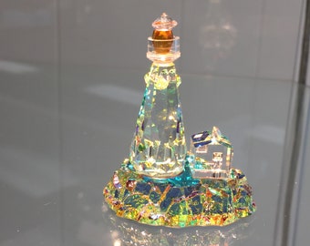 Hafen Leuchtturm Kristall Figur