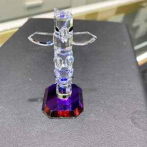 Small Totem Pole Crystal Figurine