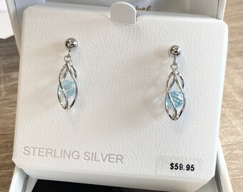 Blue Topaz Dangle Earrings