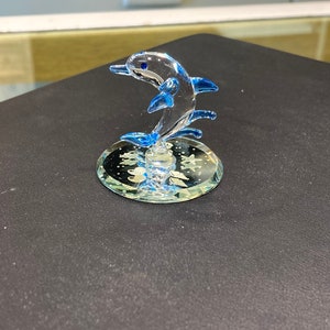 Dolphin Glass Figurine