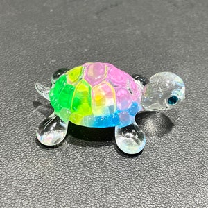 Turtle Snow Cone Glass Figurine